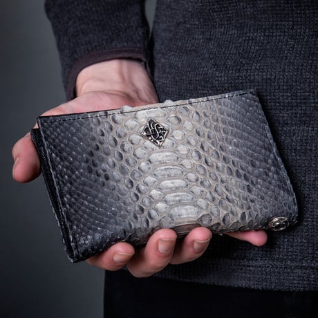 【即納可能！】グレーパイソンミディアムウォレット~Gray python Medium wallet~［Artemis Classic］
