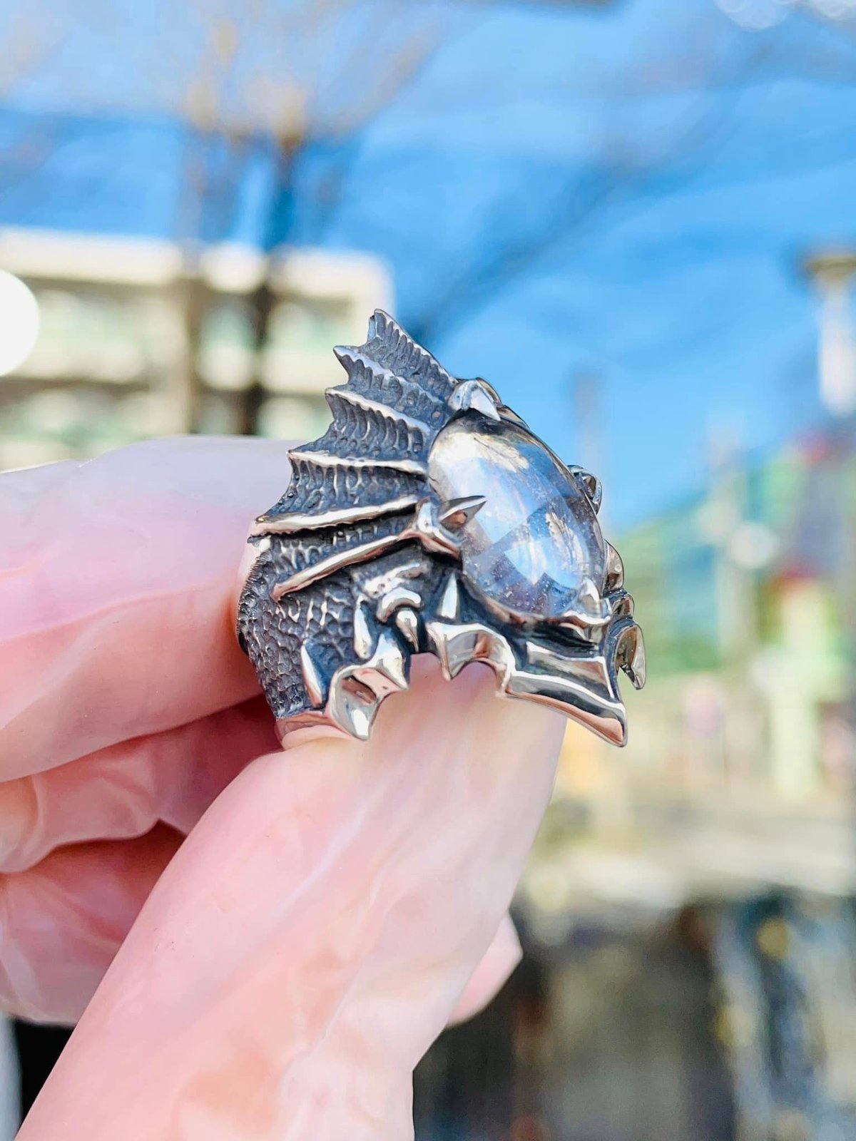 龍の指輪】晶龍如意宝珠（リング）［銀燭］ | 上州本店 蛇骨堂