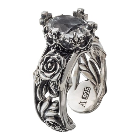 トパーズローズリング（ホワイトトパーズ） ～Topaz Rose Ring White Topaz～ 　[ ArtemisKings ]