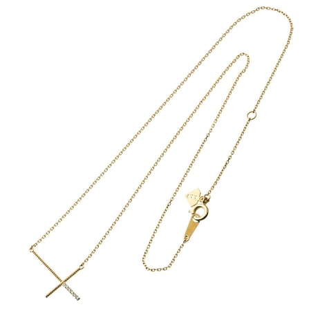 シンプルでカッコイイ♪リバースクロスネックレス（K18メッキ）