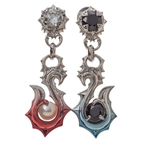 【即納可能！釣り針モチーフ】青彩フィッシュフックピアス［Artemis Kings］