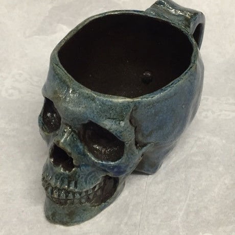 【SOLD OUT!】しゃれこうべカップ～青～[大友窯SKULL]