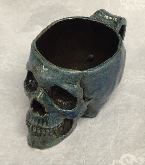 SOLD OUT!】しゃれこうべカップ～青～[大友窯SKULL] | 上州本店 蛇骨堂