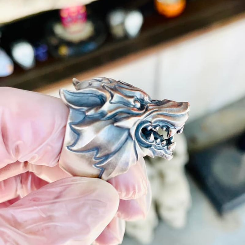 柴*犬様 RINKAN購入品　ゴローズ　フェザーリング　レアサイズ21号 ローズ平打ちリング 〈21号〉 【取扱：原宿シルバー店】 | すべての