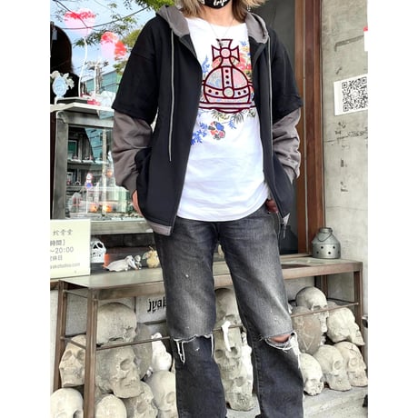 【即納可能！】レイヤードジップアップパーカー　~Layered zip up hoodie~　［Artemis Classic］