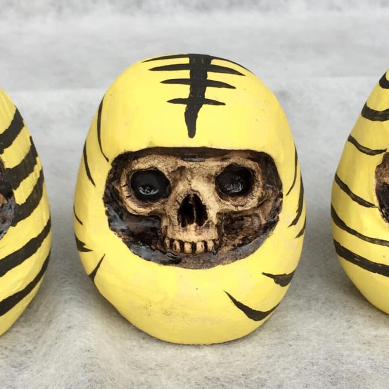寅年ダルマ】虎柄ドクロだるま小[大友窯SKULL] | 上州本店 蛇骨堂