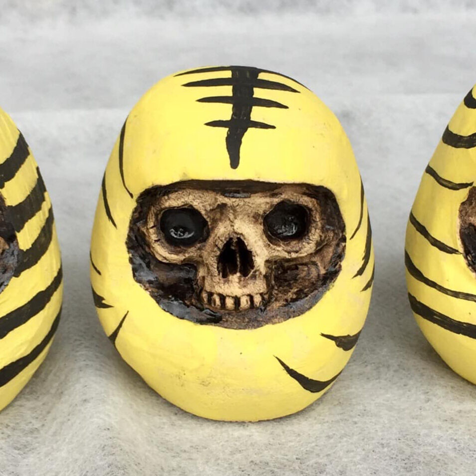 寅年ダルマ】虎柄ドクロだるま小[大友窯SKULL] | 上州本店 蛇骨堂