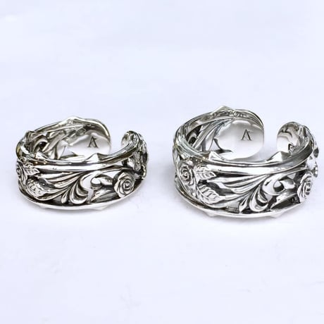 【即納可能！】ローズカフリング　～Rose cuff ring～[ArtemisKings]