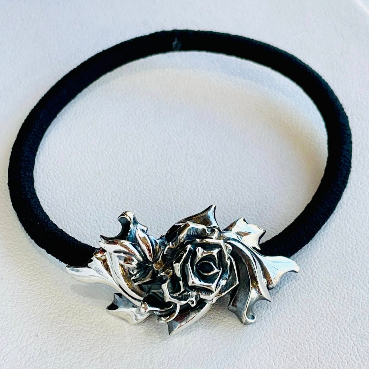 ブレスレットにも使える♪薔薇のヘアゴム （シルバー製） | 上州本店