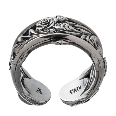【即納可能！】ローズカフリング　～Rose cuff ring～[ArtemisKings]