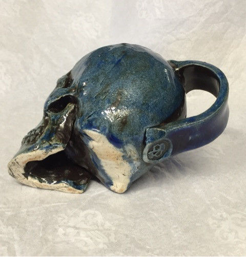 SOLD OUT!】しゃれこうべカップ～青～[大友窯SKULL] | 上州本店 蛇骨堂