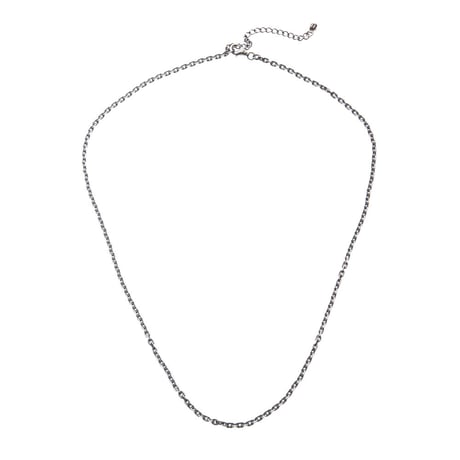 【即納可能！45～50ｃｍシルバーチェーン】2.5ｍｍ4面カットAKアズキチェーン燻し50ｃｍ［Artemis Kings］