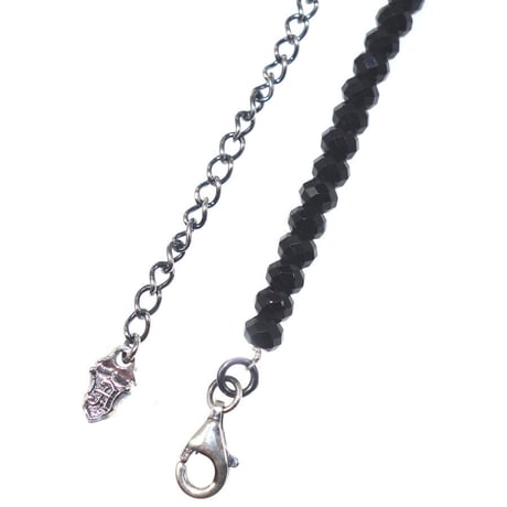 【即納可能！】ブラックスピネルネックレス（4.0mm）［Artemis Classic］