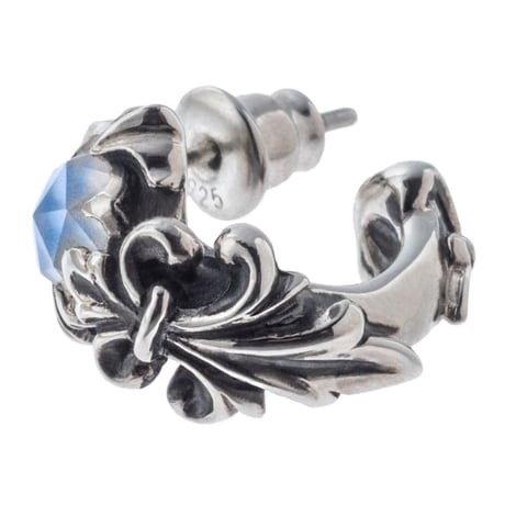 【即納可能！】ローズカットブルームーンピアス　 ~Rose cut blue moon earring~ ［Artemis Classic］