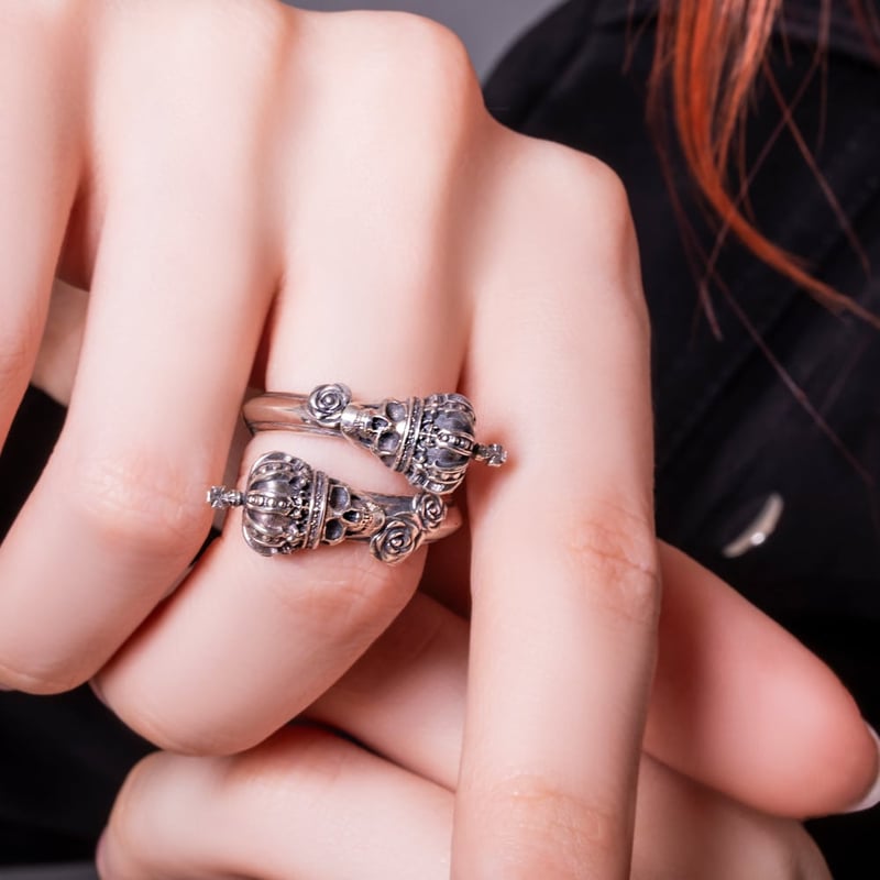 クルミラ　アスリート　ミラクル！！　龍神覚醒　上位認定者ペアリング無料実施中 即納可能！】 ツインスカルクラウンリング [ArtemisKings] | 上州本店