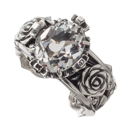 トパーズローズリング（ホワイトトパーズ） ～Topaz Rose Ring White Topaz～ 　[ ArtemisKings ]