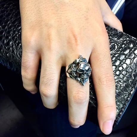 アトリエシマ ヘビークロスリング 4号 美品 馬が7頭並んだ切り抜き・セプトシュヴァルリング（950シルバー