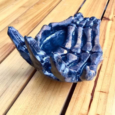 【SOLD OUT！】てのひら小物入れ[大友窯SKULL]