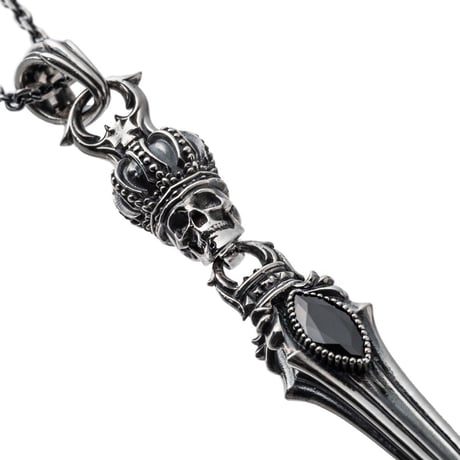 【即納可能！】スカルクラウンダガーペンダント ～ Skull Crown Dagger Pendant～ ［Artemis Kings］