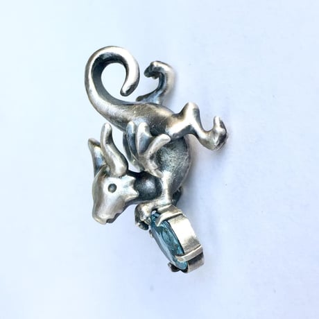 【SOLD OUT!】じたばたドラゴン・アクアマリン（ペンダントトップ）［林檎屋］
