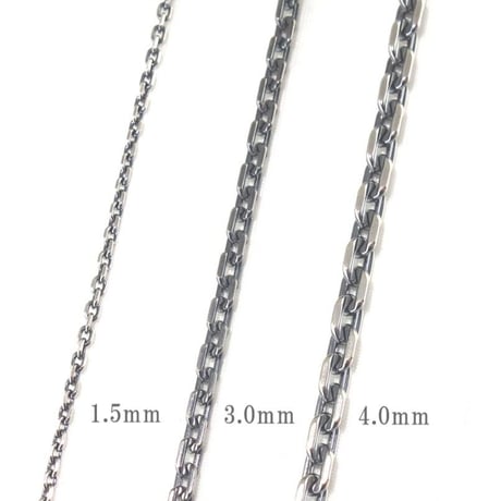 【即納可能！】　4面カットあずきシルバーチェーン4mm［Artemis Classic］