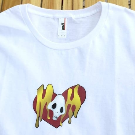 【SOLD OUT！】『蛇骨堂オリジナル』 ハートドクロＴシャツ黒/白