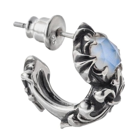 【即納可能！】ローズカットブルームーンピアス　 ~Rose cut blue moon earring~ ［Artemis Classic］