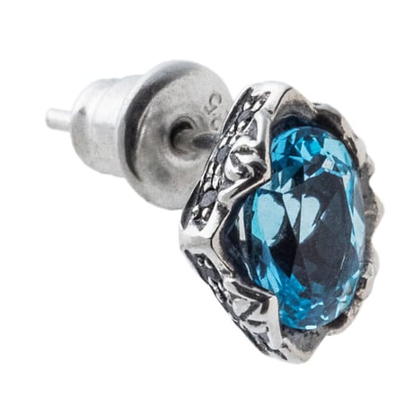 【即納可能！】ロンバスブルトパピアス　~Rhombus blue topaz earrings~［Artemis Classic］