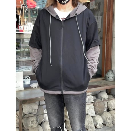 【即納可能！】レイヤードジップアップパーカー　~Layered zip up hoodie~　［Artemis Classic］