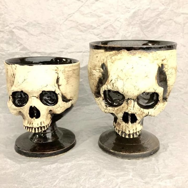即納可能！】カクテルグラス～髑髏顎無し：小～[大友窯SKULL] | 上州