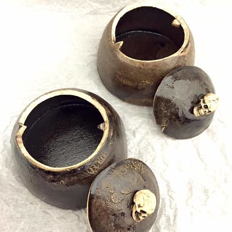 【SOLD OUT！】髑髏のシュガーポット[大友窯SKULL]