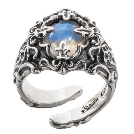【即納可能！】ローズカットブルームーンリング　~Rose cut blue moon ring~　［Artemis Classic］