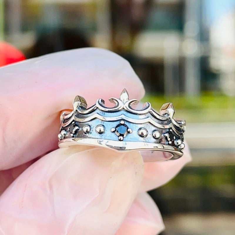 シルバー925,王冠,クラウン,CROWN,ジルコニア,リング,指輪,19号 いたま シルバー925,王冠,クラウン,CROWN,ジルコニア,リング,指輪,19号 いたま