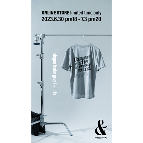 slogan 1color Gray T-shirts / dotandready [WEAR]