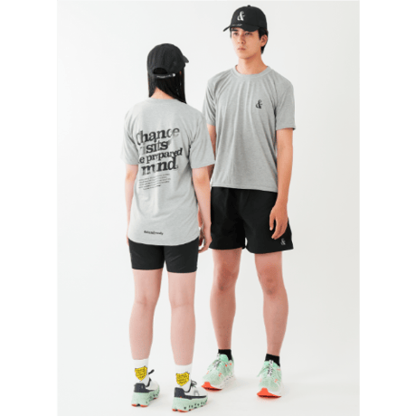 slogan 1color Gray T-shirts / dotandready [WEAR]