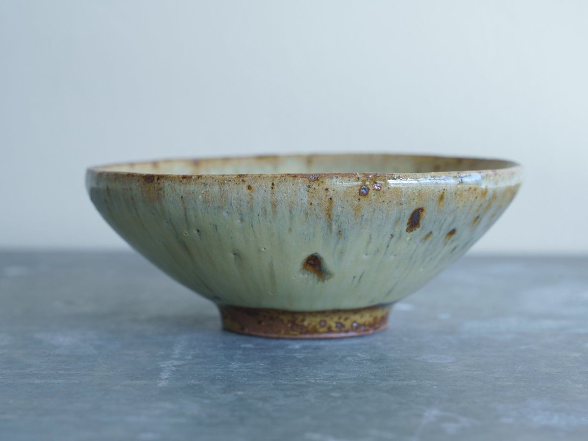 柏井 羊 / 楕円鉢【藁灰釉】 | Gallery KIANU