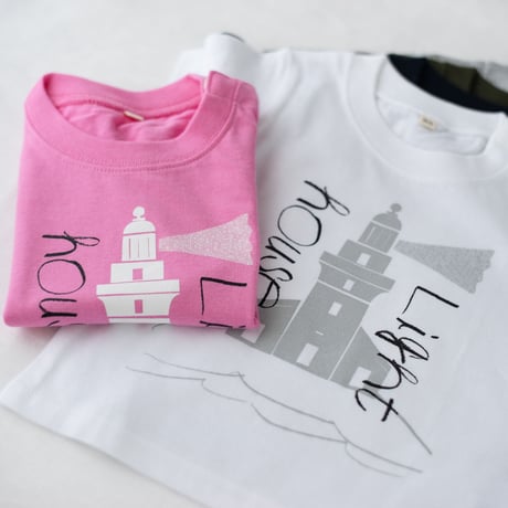 【 Kids 】屋久島灯台 Tシャツ　100 / 110 / 130cm（ピンク）