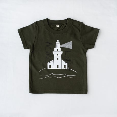 【 Baby】屋久島灯台 Tシャツ　80 / 90cm　　　（みどり）