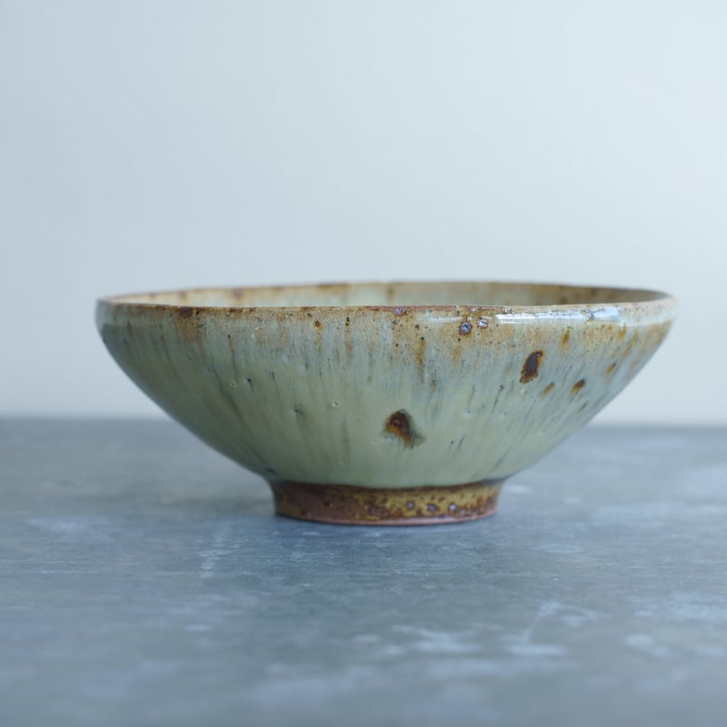 柏井 羊 / 楕円鉢【藁灰釉】 | Gallery KIANU