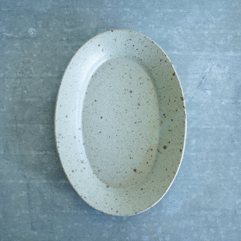 柏井 羊 / オーバル皿【寺山釉】S | Gallery KIANU