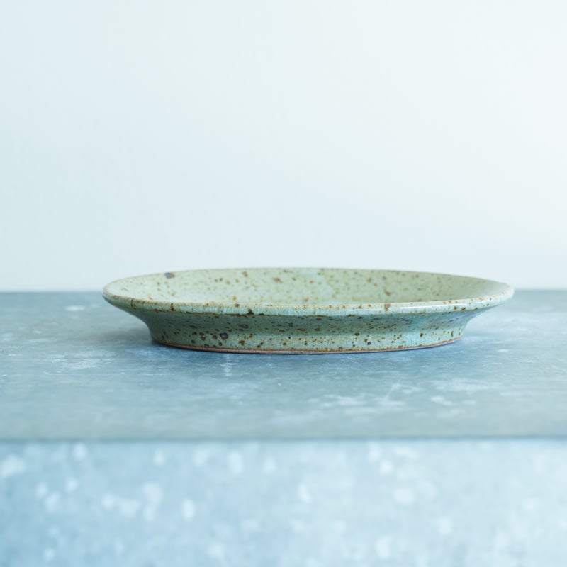 柏井 羊 / オーバル皿【土灰釉】M | Gallery KIANU