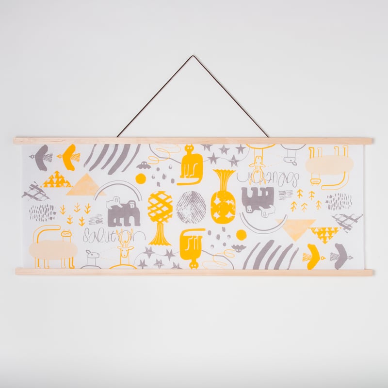 タペストリー ハンガー】 大（手ぬぐい横長用92cm）/ ハードメープル材