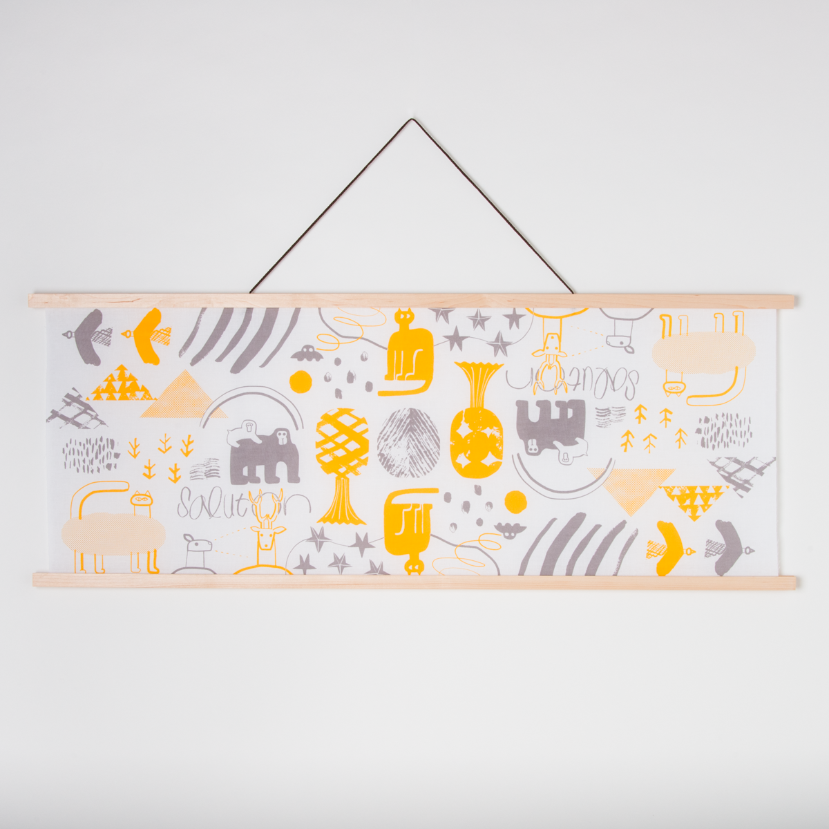 手ぬぐいタペストリー額付き全18点！⭐︎ タペストリー ハンガー】 大（手ぬぐい横長用92cm）/ ハードメープル材