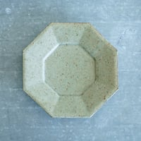 柏井 羊 / 八角皿【翡翠釉】Φ19cm