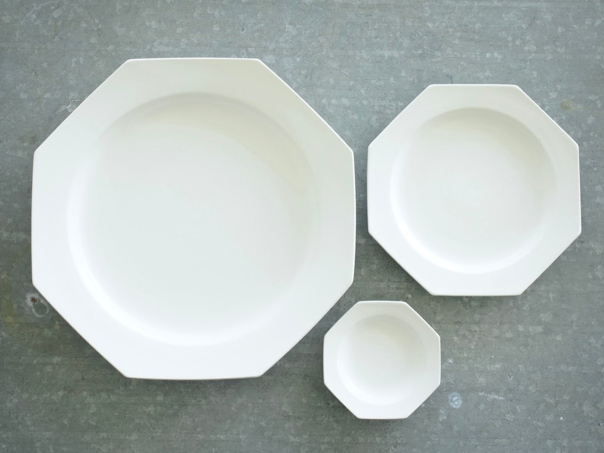 藤田千絵子刷毛目25cmリムプレート4枚セット