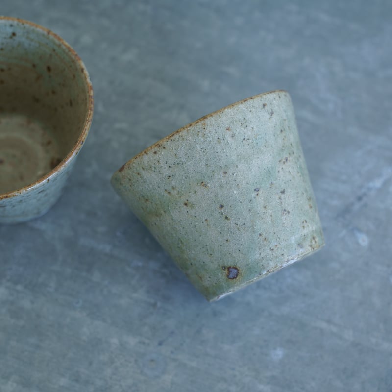 柏井 羊 / 蕎麦猪口【翡翠釉】 | Gallery KIANU