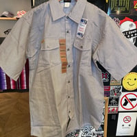 PRISON BLUES 半袖ヒッコリーワークシャツ