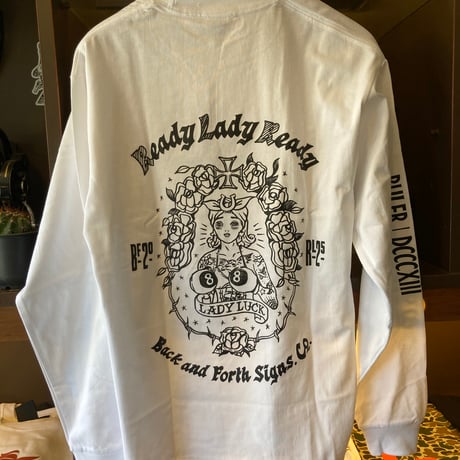 RULERxBACK AND FORTH SIGNS CO Wネーム L/S Tシャツ