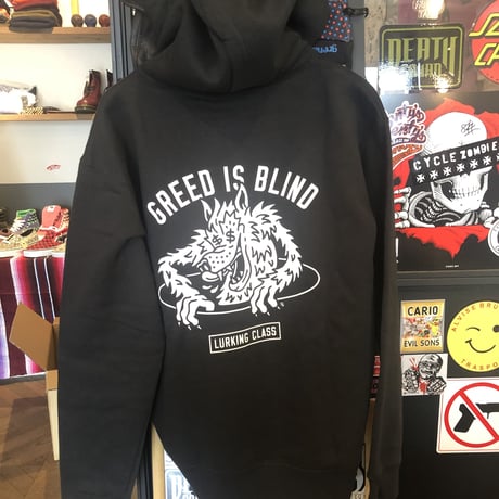 LURKING CLASS GREED IS HOOD