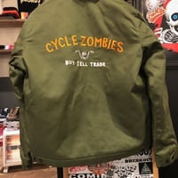 Cycle Zombies x Bluco BUY SELL TRADE ワークジャケット GREEN